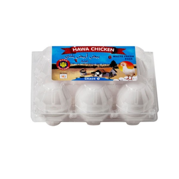 Hawa Chicken Eggs White 6pc 120179-V001 by Hawa Chicken