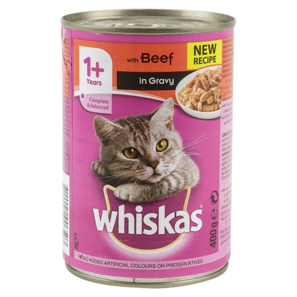 Whiskas With Beef In Gravy Can 1+ Years 400G 120999-V001 by Whiskas