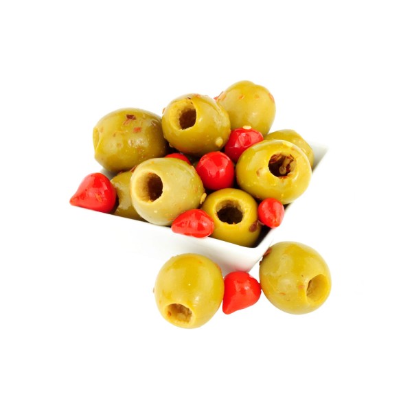 Sliced Olives With Chilli per Kg 129201-V001 by Spinneys Cheese Counter