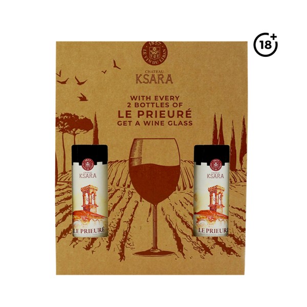 CHATEAU KSARA 2xPRIEURE +WINE GLASS