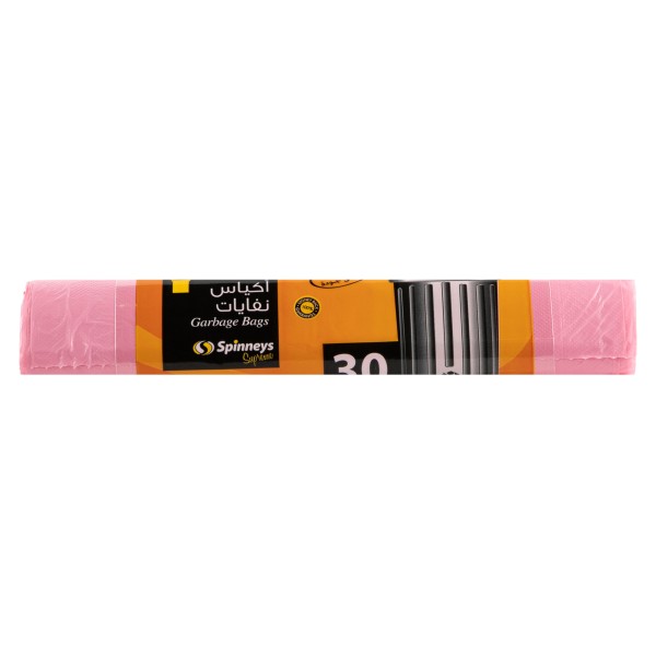Spinneys Trash Bags Small Pink 30 sacks 134099-V001 by Spinneys Essentials