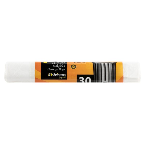 Spinneys Trash Bags Small White 30 sacks 134100-V001 by Spinneys Essentials