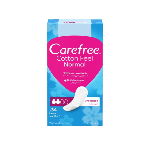 Carefree Flexicomfort Cotton Feel Pantyliner 34'S 148899-V001 by Carefree