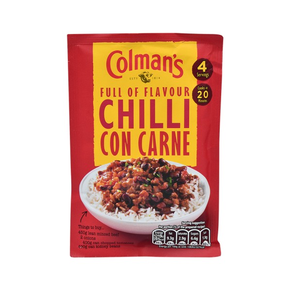 Colman's Chili Con Carne Sauce Mix - 50G 161441-V001 by Colman's