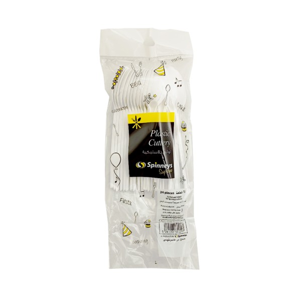 PLASTIC SPOONS WHITE 171006-V001 by Spinneys Home