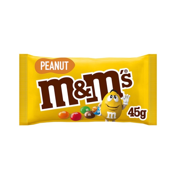M&M's Peanut Chocolate Candies Single Size Bag 45G 171313-V001 by Mars