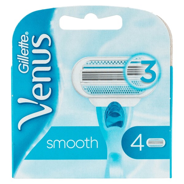 Gillette Venus Smooth 3-Blade Refill Heads 4 Count 231196-V001 by Gillette
