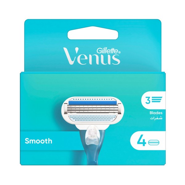 Gillette Venus Smooth 3-Blade Refill Heads 4 Count 231196-V001 by Gillette