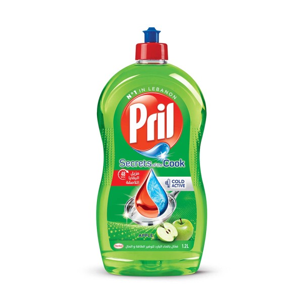 Pril cold active dishwashing liquid, Apple 1.2L