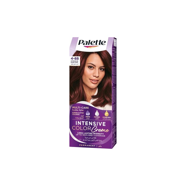 Palette Intensive Hair Color Cream With Liquid Keratin 4-88  Intensive Dark Red