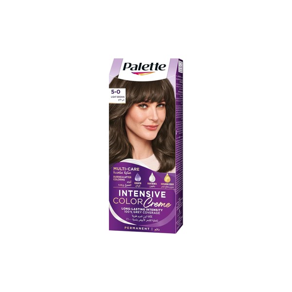 Palette Intensive Hair Color Cream With Liquid Keratin 5-0 Light brown