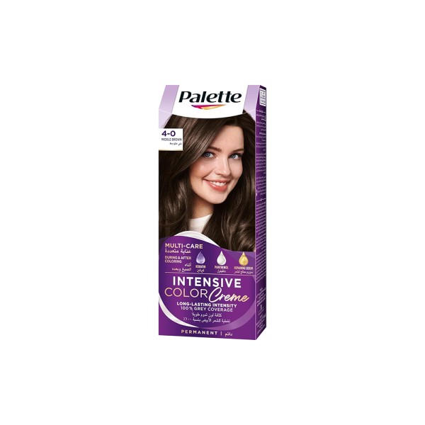 Palette Intensive Hair Color Cream With Liquid Keratin 4-0 Middle brown