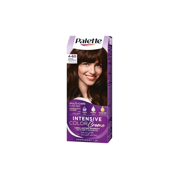 Palette Intensive Hair Color Cream With Liquid Keratin 4-60 Lustrous middle brown