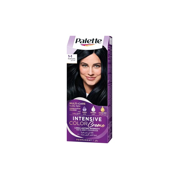 Palette Intensive Hair Color Cream With Liquid Keratin 1-1 Blue black