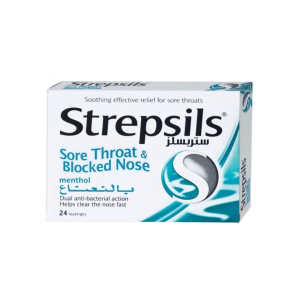 Strepsils Sore Throat & Blocked Nose Menthol 290009-V001 by Strepsils