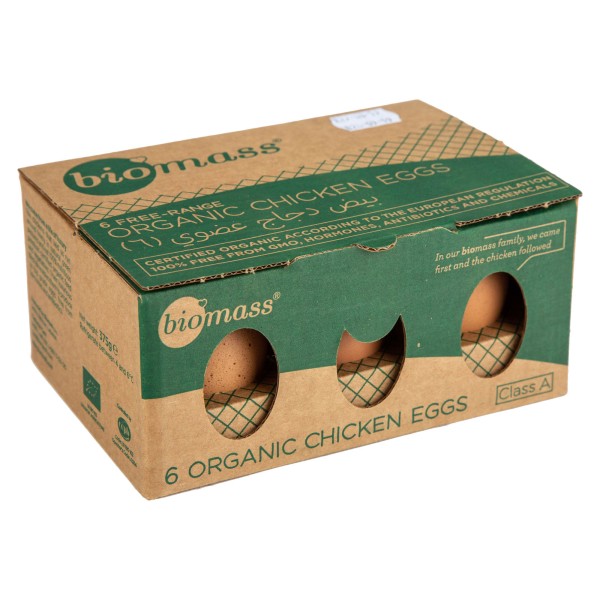 Biomass Organic Free Range Chicken Eggs 6 Pieces 296227-V001 by Biomass