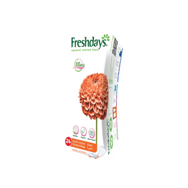 Freshdays 2 In 1 Pantiliners 24's 304841-V001 by Sanita
