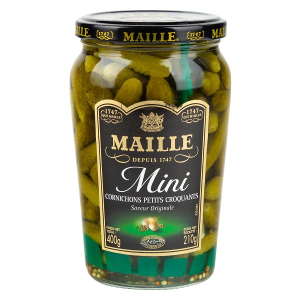 Maille Mini Cornichons/Gherkins Jar 210G 313284-V001 by Maille
