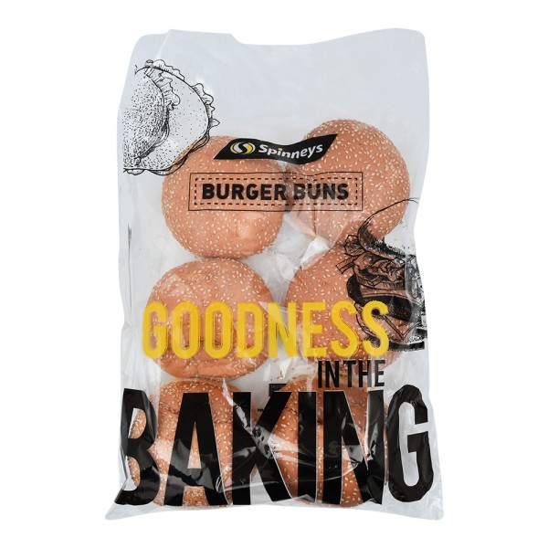 Spinneys Hamburger Buns 6 Pieces 317724-V001 by Spinneys Bakery