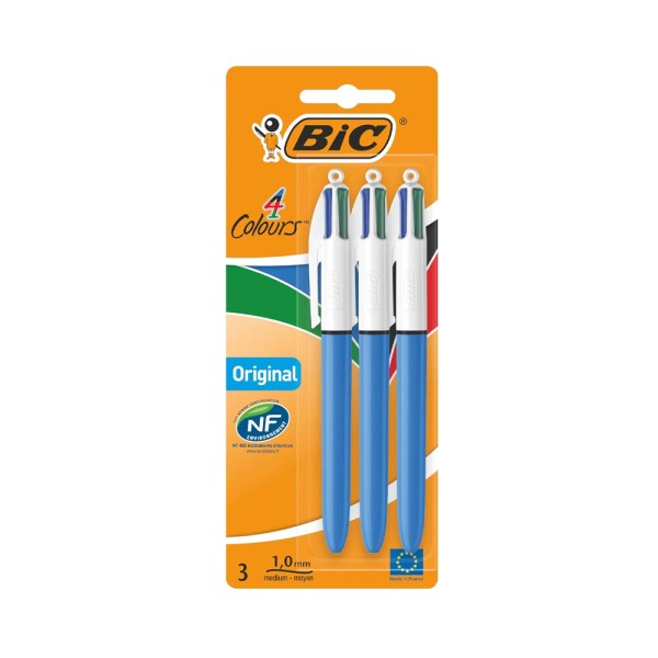 BIC BLISTER 4-COLORS MEDIUM 2+1