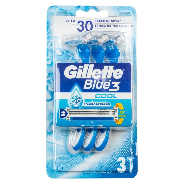 Gillette Blue3 Plus Disposable Razors 3 Pieces 332299-V001 by El Sabor