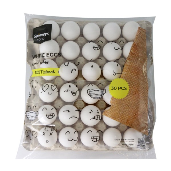 Spinneys White Eggs 30 PC 334465-V001 by Spinneys Food