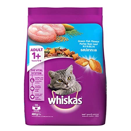 Whiskas Dry Cat Food with Ocean Fish 480G 355308-V001 by Whiskas