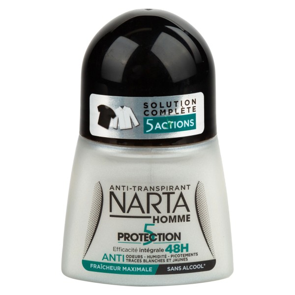 Narta Homme Protection 5 Anti-Transpirant Roll 50ml 359910-V001 by Narta