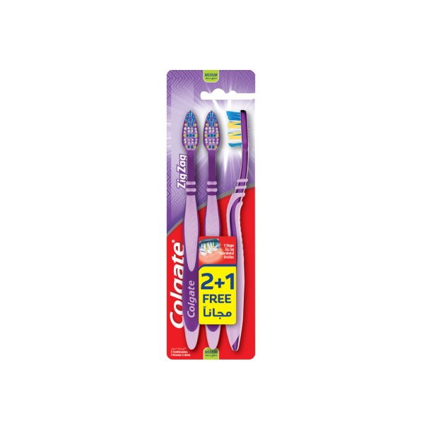 TOOTHBRUSH ZIG ZAG TRIPLE PACK 363805-V001 by Colgate