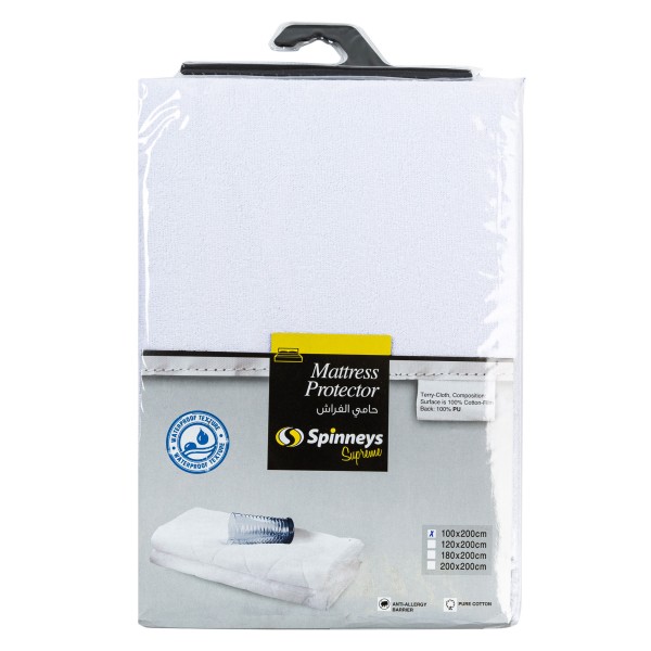 Spinneys Mattress Protector 100X200 1 Piece 368171-V001 by Spinneys Home