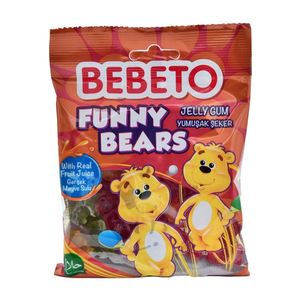 Bebeto Kervan Jelly Gum Funny Bears - 80G 372062-V001 by Bebeto