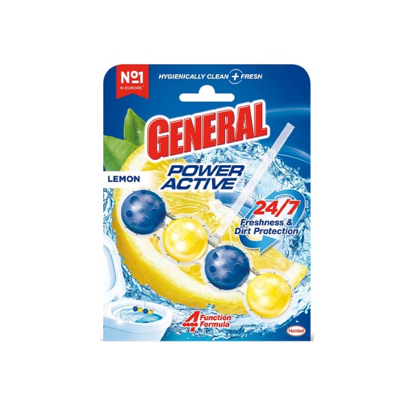 General Toilet Cleaner Power Active Lemon Rim block 50 g 375306-V001 by Der General