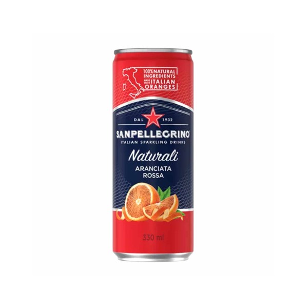 SAN PELLEGRINO SPARKLING ARANCIATA ROSSA CAN