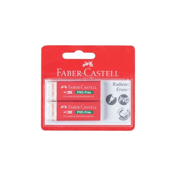 FABER CASTELL BLISTER PVC FREE ERASER WHITE