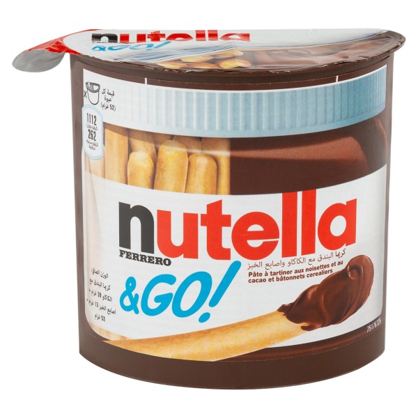 Nutella Frerro & Go With Breadsticks 52G 394698-V001 by Ferrero