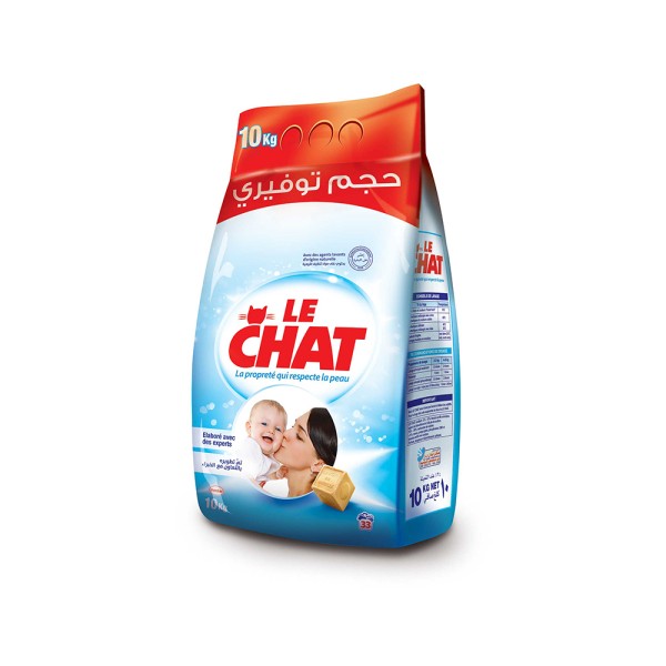 Le Chat Sensitive Low foam Powder Laundry Detergent 10Kg,  for Sensitive Skin