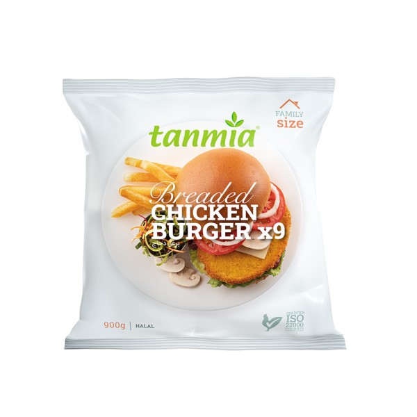 Tanmia Chicken Burgers-Breaded Frozen 900G 405093-V001 by Tanmia