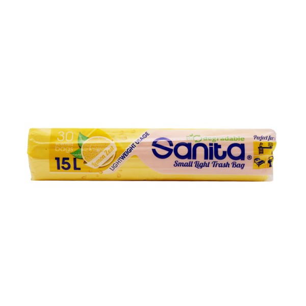 LIGHT YELLOW TRASH BAGS 30PC 409175-V001 by Sanita