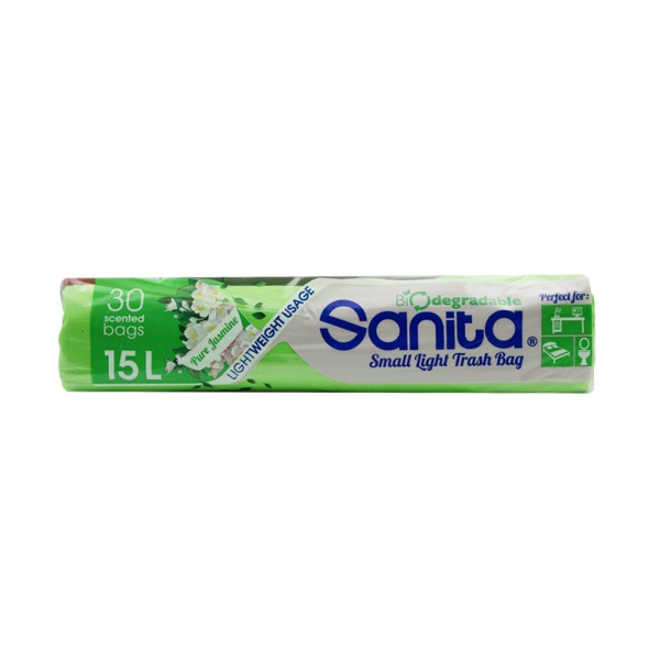 LIGHT GREEN TRASH BAGS 30PC 409176-V001 by Sanita