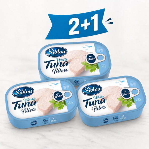 SIBLOU TUNA FILLETS IN WATER 2+1 FREE
