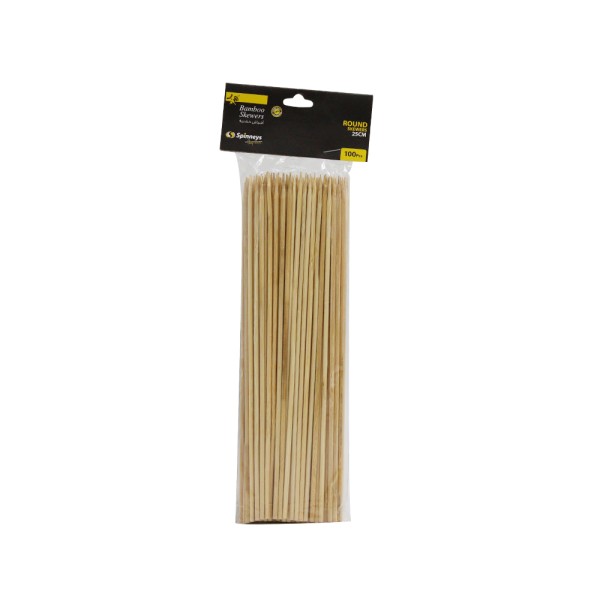 ROUND BAMBOO SKEWERS 25CM 431258-V001 by Spinneys Home