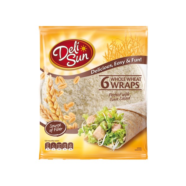 Deli Sun Whole Wheat Wraps 6 Pieces 360G 432526-V001 by Deli Sun