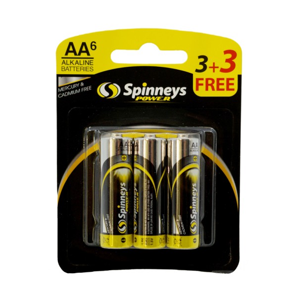 BATTERY AA 3+3 FREE 438860-V001 by Spinneys