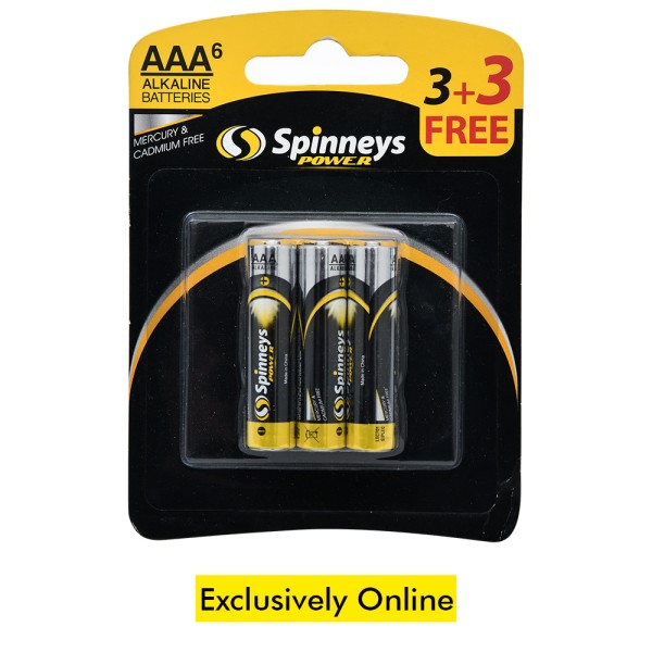 Spinneys Battery Aaa 3+3 Free - 6'S 438861-V001 by Spinneys Home