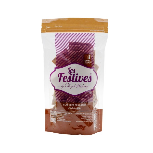 CRACKERS FLAXSEED NATURE 447490-V001 by Chayeb Bakery