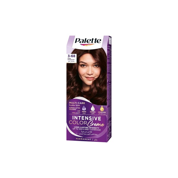 Palette Intensive Hair Color Cream With Liquid Keratin 3-68 Dark Mahogany   