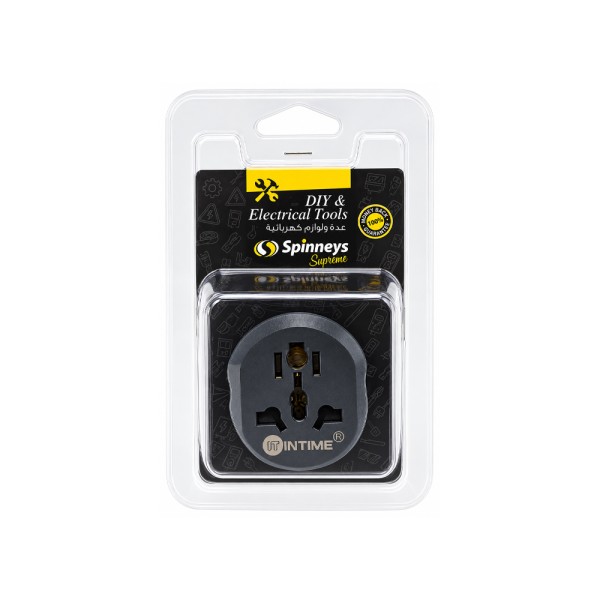 SPINNEYS AMERICAN PLUG SOCKET 5 WAYS Black