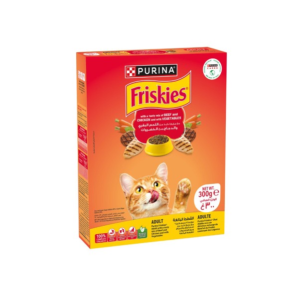FRISKIES DRY CAT BEEF CHICKEN + VEG