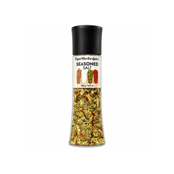 CAPE HERB + SPICE SEASONED SALT GRINDER