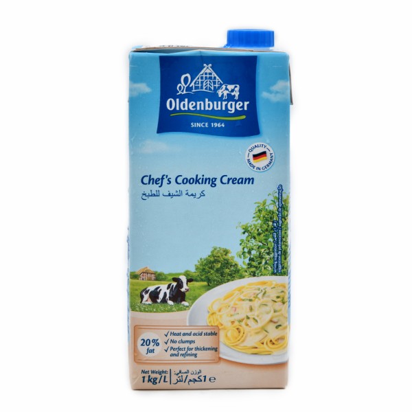 Oldenburger Cooking Cream 20% Fat 1L 477763-V001 by Oldenburger